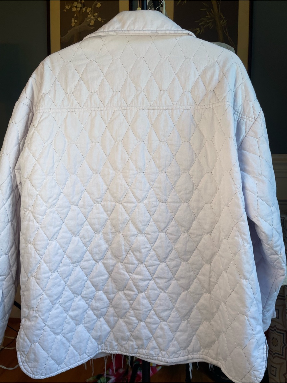 CoffeeShop Quilted Snap-Front Jacket in lilac - Picture 4 of 8